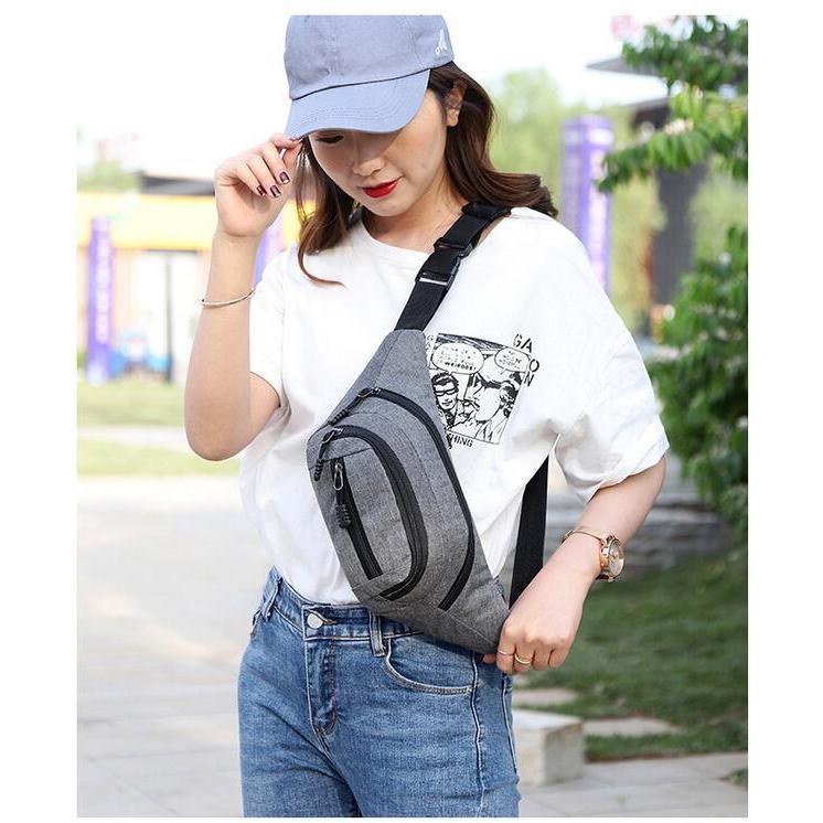 Hot Large Capacity Crossbody Waist Bag with Adjustable Strap for Travel Hiking