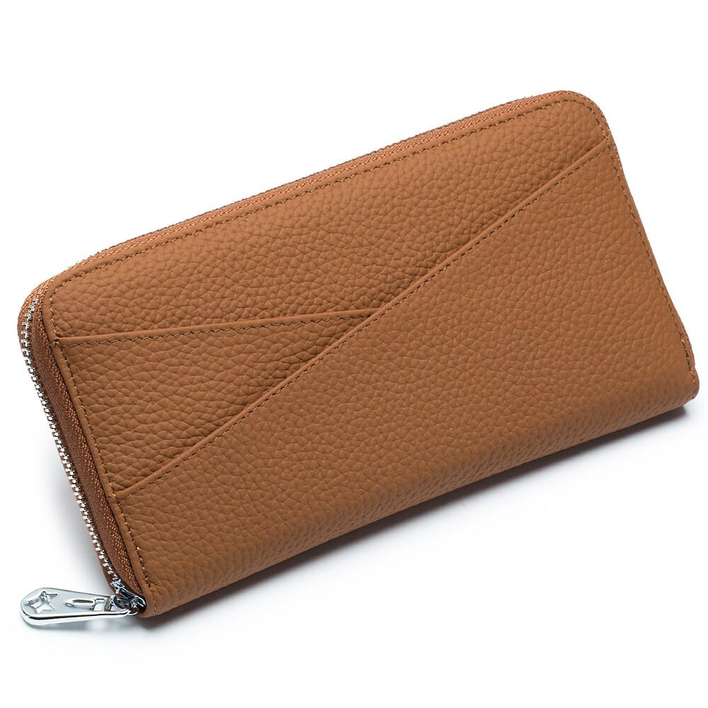 Mens/Womens Leather Large Capacity Credit Card Phone Holder RFID Blocking Wallet