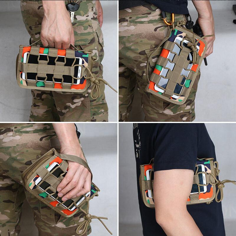 Men's Tactical Clutch Wallet Long Card Holder Case Purse Phone Pouch Handbag