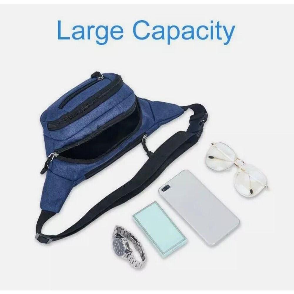 Hot Large Capacity Crossbody Waist Bag with Adjustable Strap for Travel Hiking