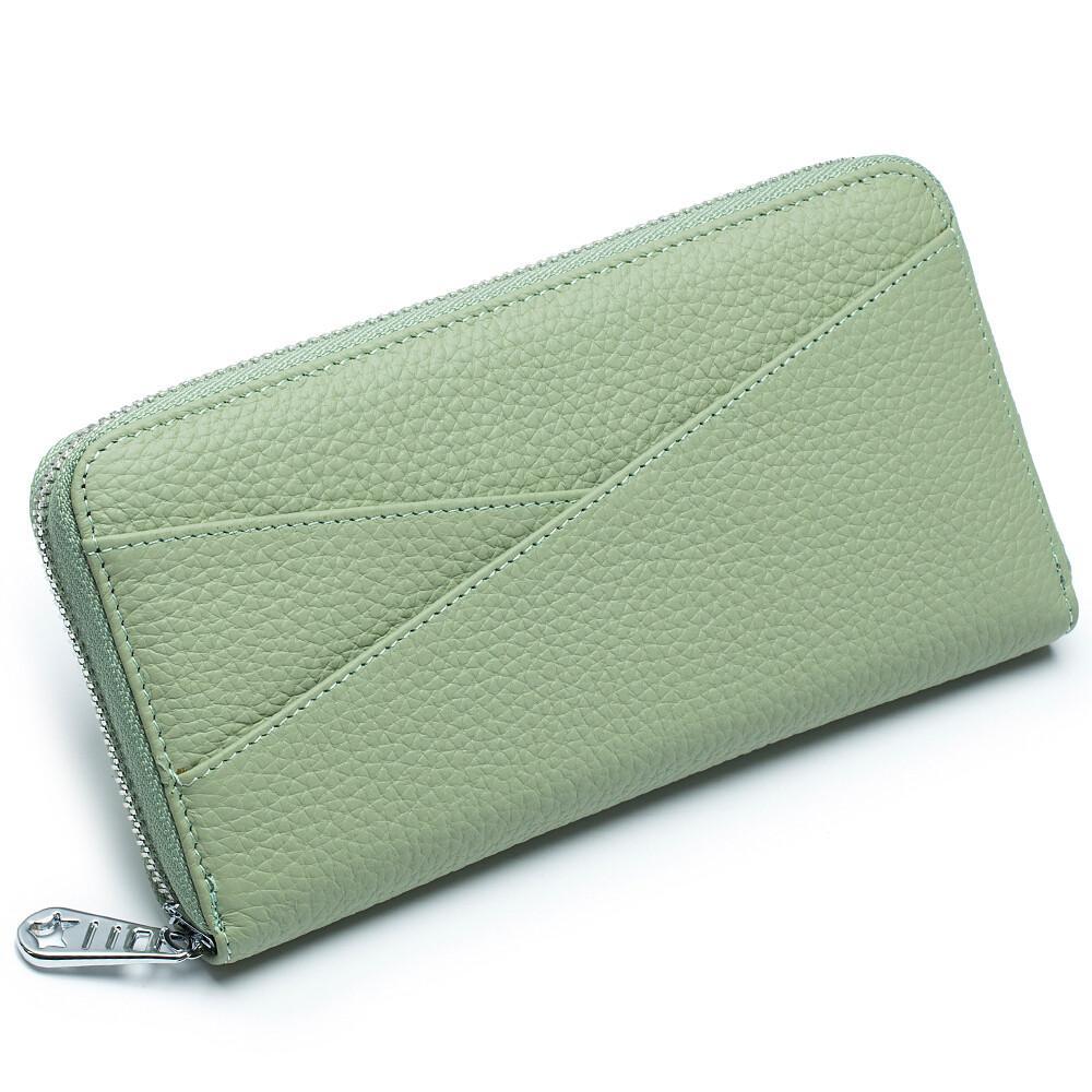 Mens/Womens Leather Large Capacity Credit Card Phone Holder RFID Blocking Wallet