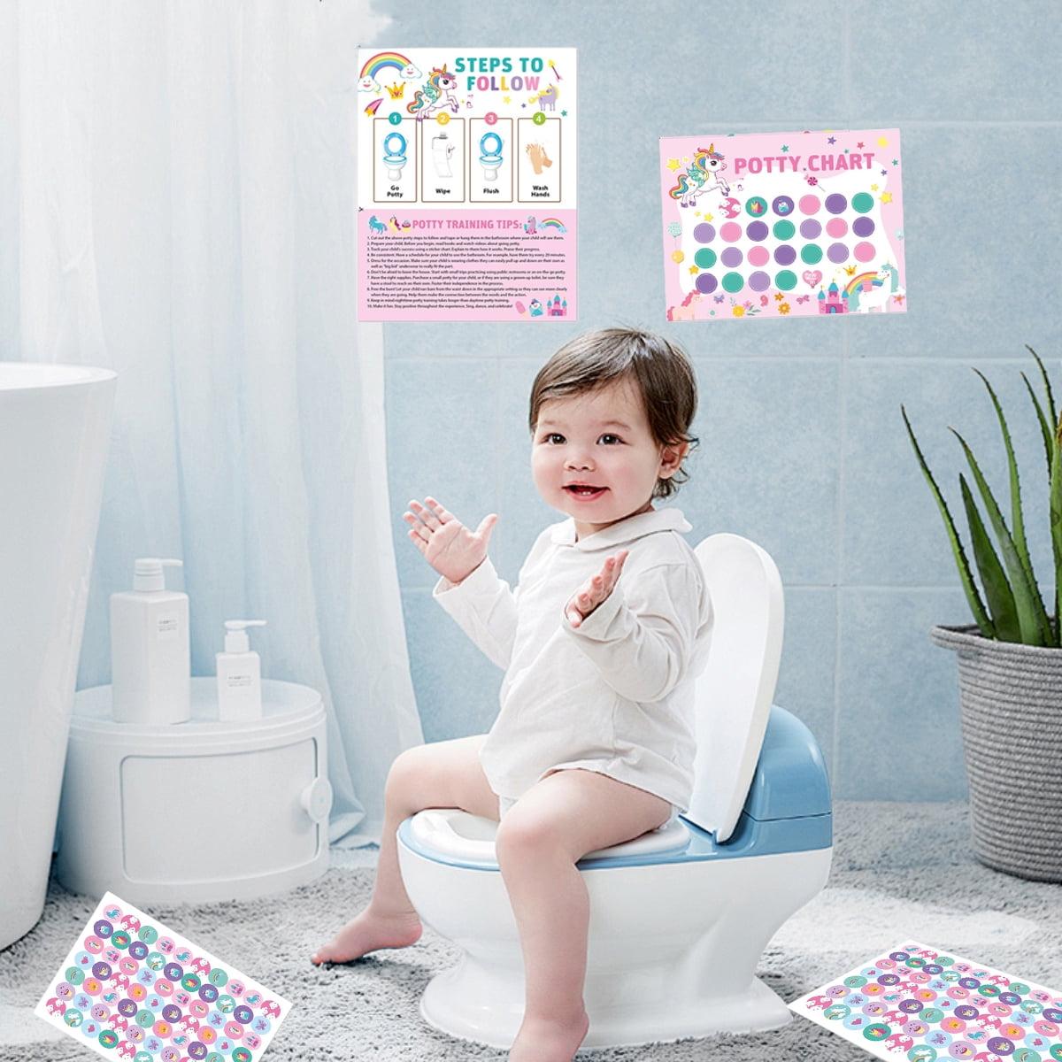 Toddlers Potty Training Sticker Chart with Stickers, 4 Count