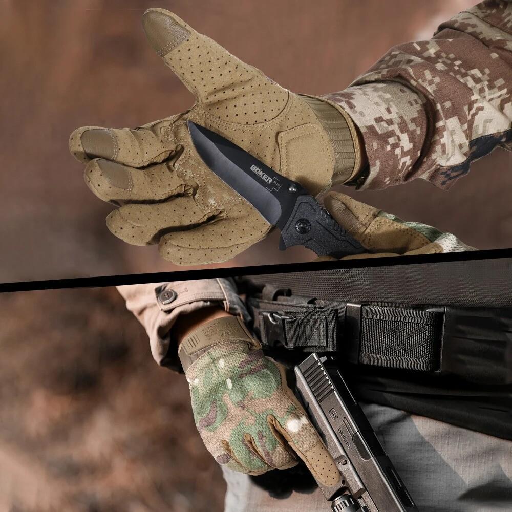 Tactical Combat Shooting Gloves Camo Breathable Touch Screen Full Finger Gloves