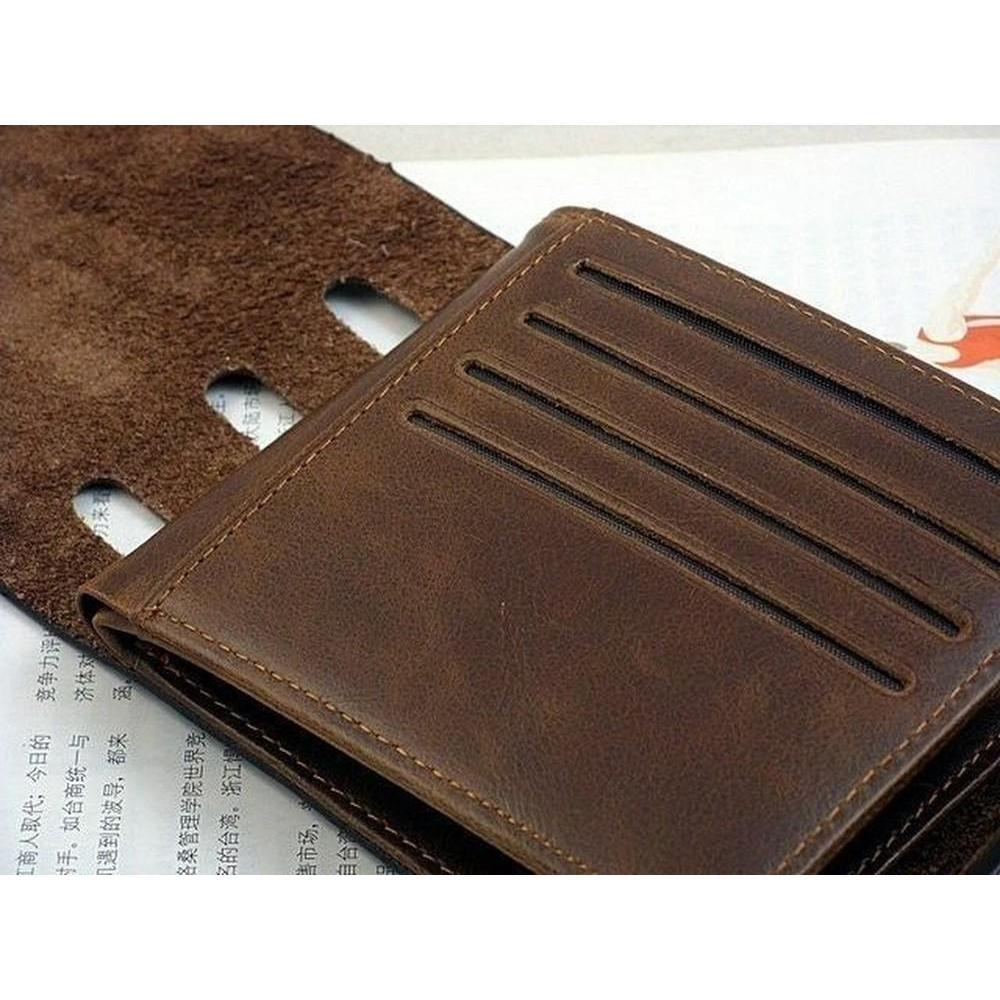 Men's Bifold Leather Wallet ID Credit Slim Card Holder Front Pocket Clutch