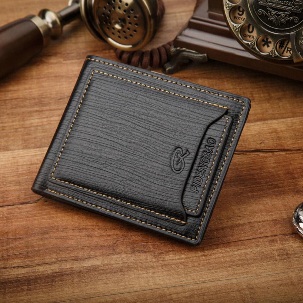 Bifold Wallets For Men RFID Blocking with ID Window Card Holder Leather Wallet