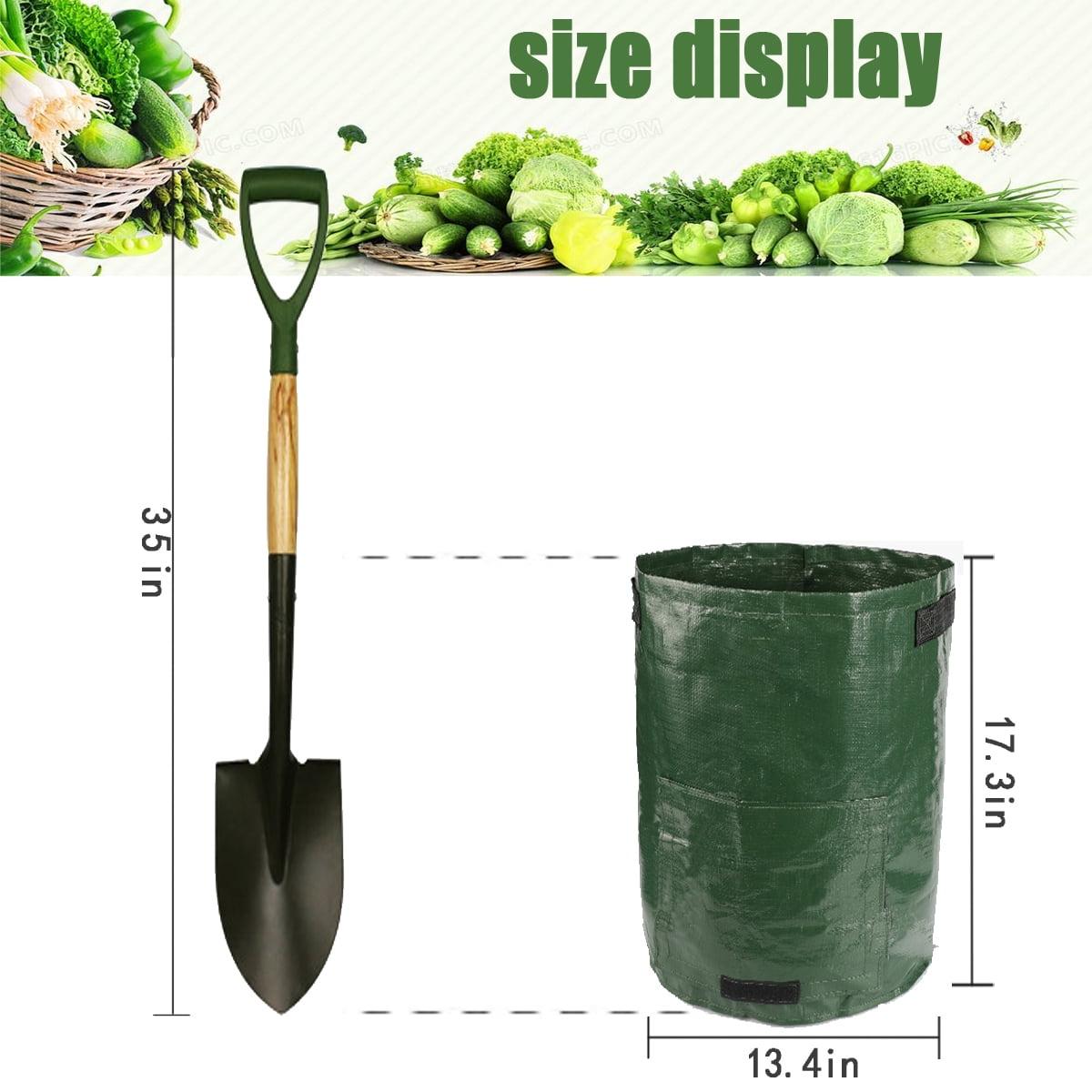 Garden Potato Grow Bags 10 Gallon Planting Bags Potato Planters with Flap and Handles Aeration Fabric Pots Heavy Duty 3 Pack