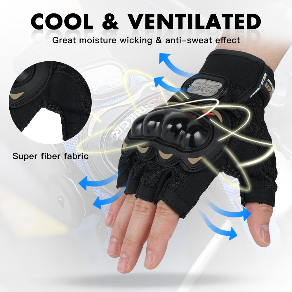 Fingerless Half-Finger Tactical Gloves Motorcycle Driving Gloves Riding Gloves