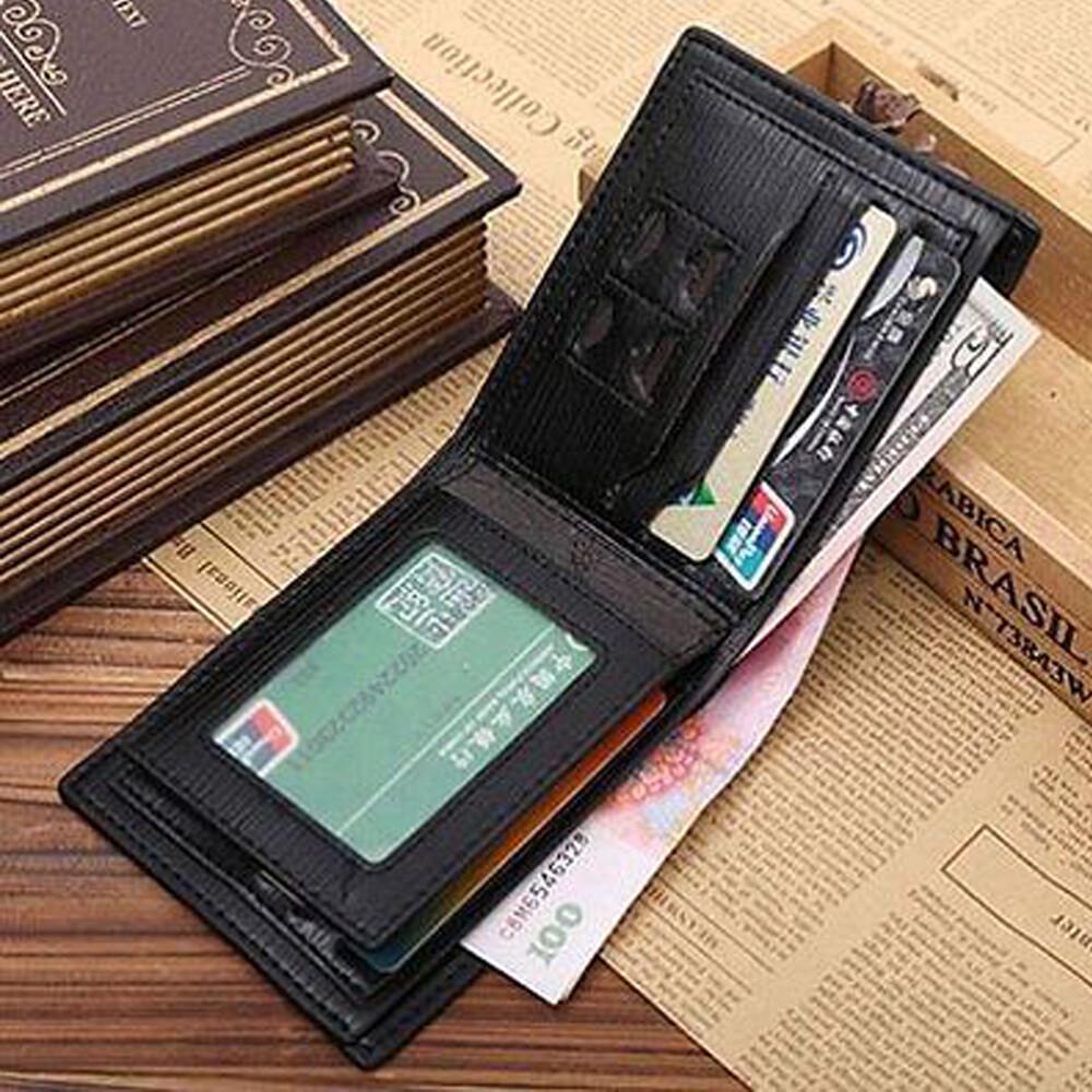 Bifold Wallets For Men RFID Blocking with ID Window Card Holder Leather Wallet