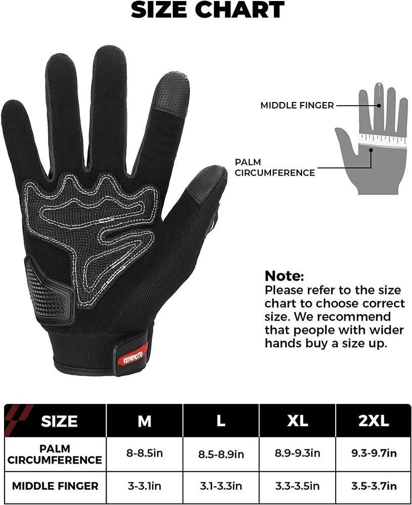 Motorcycle Gloves Dirt Bike Motorbike Riding Glove Touch Screen Motocross Gloves Unisex Super Protection Breathable Comfortable Excellent Grip Non-slip High Sensitivity Touchscreen