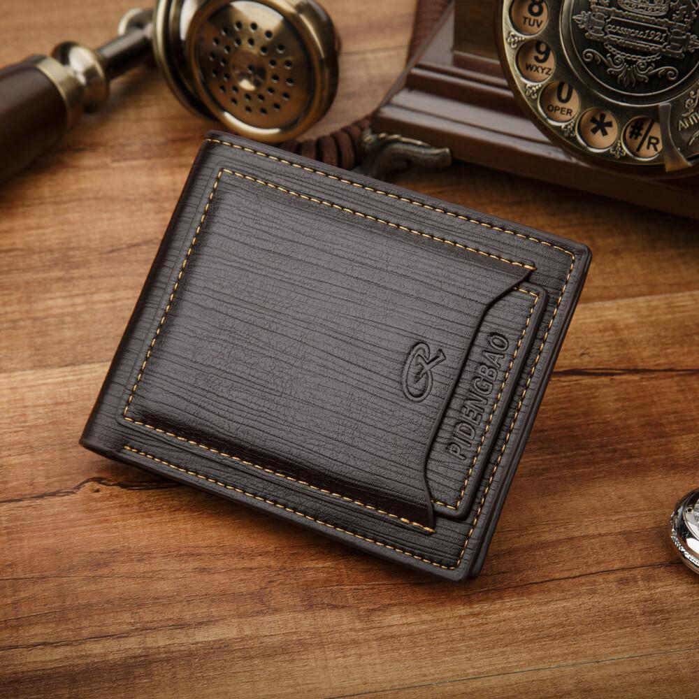 Bifold Wallets For Men RFID Blocking with ID Window Card Holder Leather Wallet