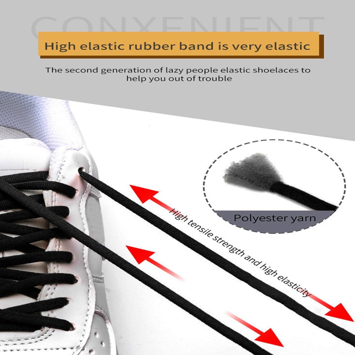 No Tie Shoelaces Elastic Shoelaces Strings Shoe Laces Fast Lacing Quick Lazy Laces for Adults Kids Elderly Comfort Sneaker Silk Bedroom Tactical