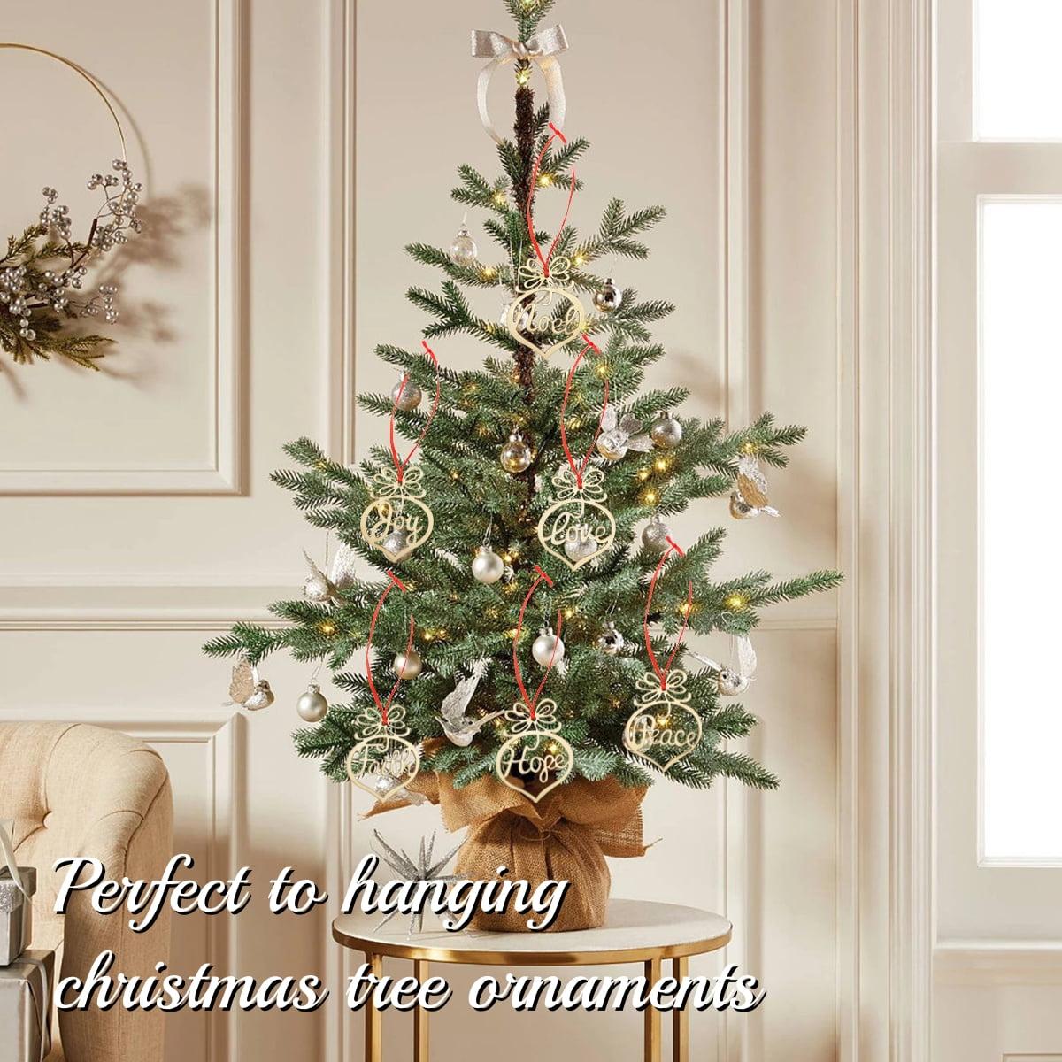 Christmas Ornaments Tree Ornaments Decoration Wooden Hollow Ornaments Xmas Tree Hanging Holiday Wedding Party Supplies 30Pcs Traditional Gift Lightweight Magical