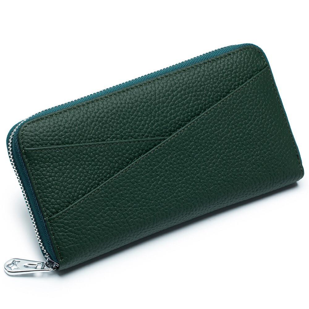 Mens/Womens Leather Large Capacity Credit Card Phone Holder RFID Blocking Wallet