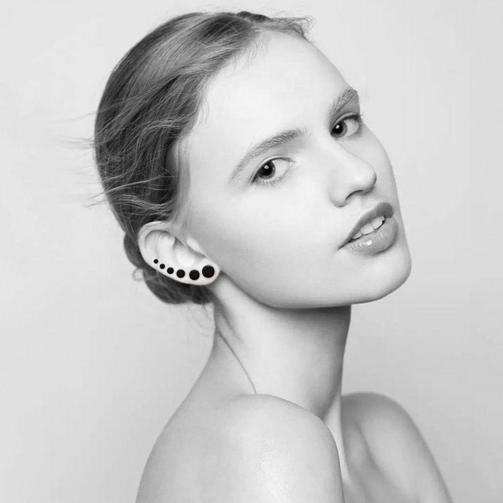 1Pair/2PCS Men Women Black Stud Earrings Stainless Steel Earrings Jewelries
