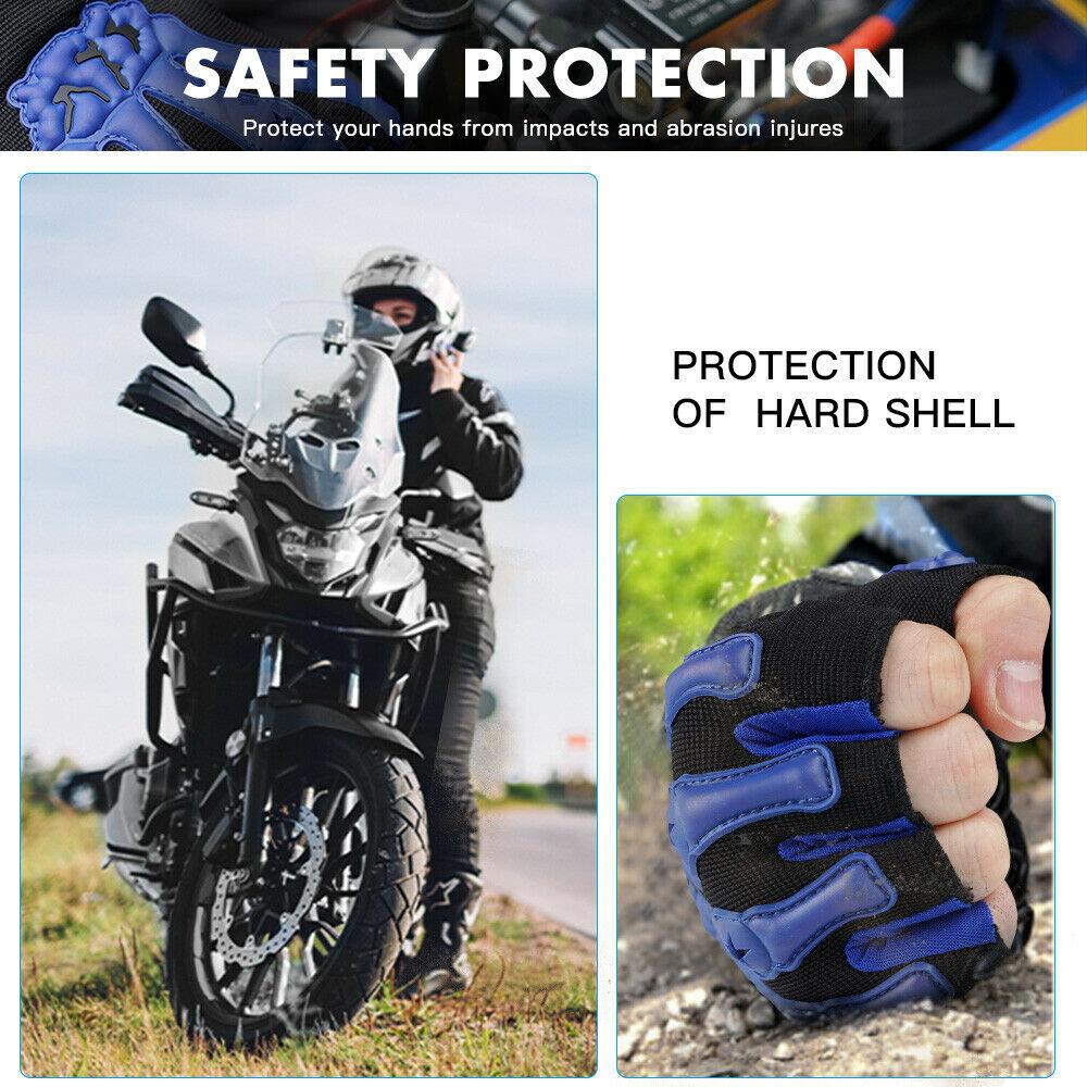 Mens Half Finger Cycling Gloves Breathable Shockproof MTB Mountain Bike Gloves