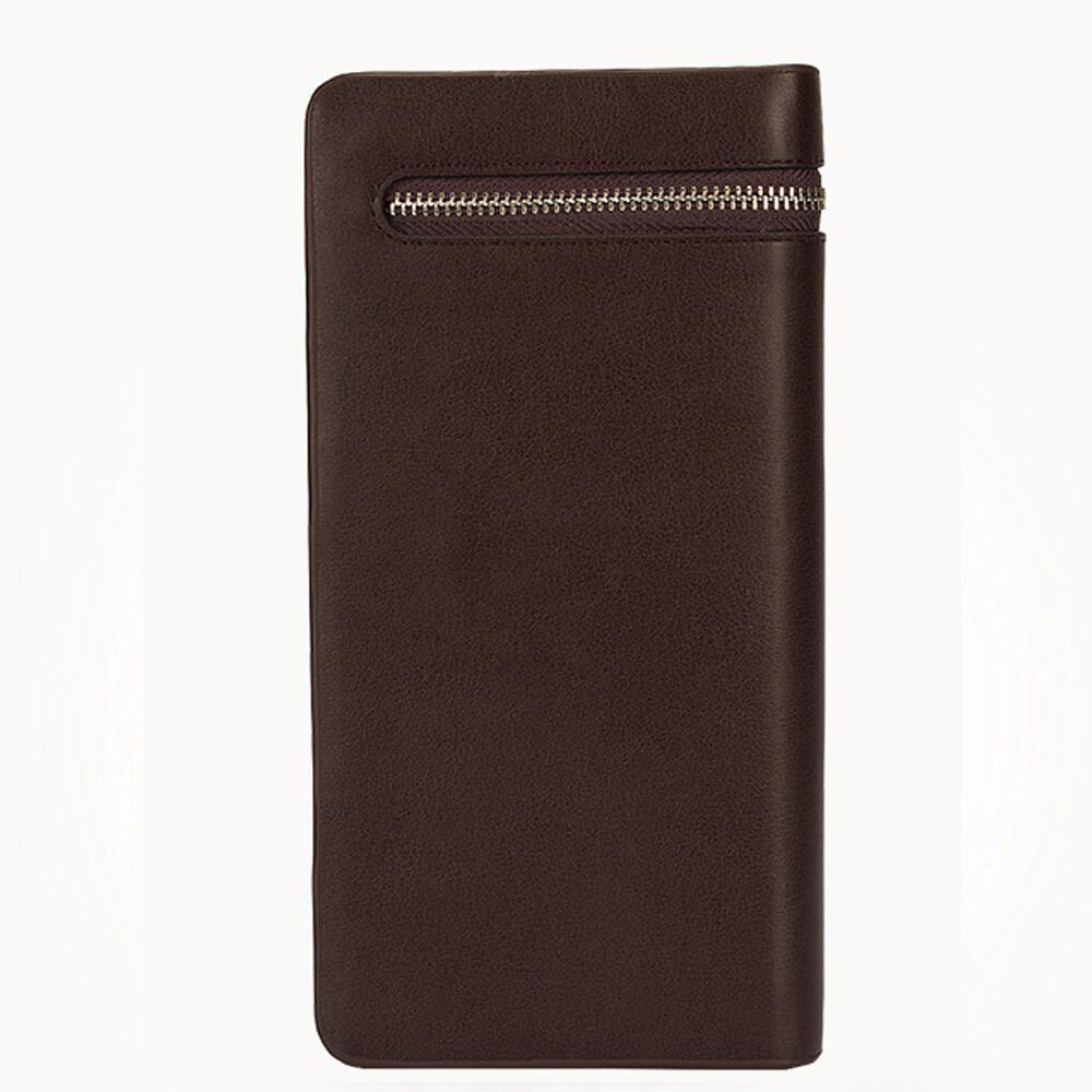Men Business Bifold Leather Wallet ID Card Holder Zip Purse Long Clutch Billfold
