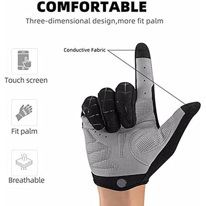 Men Mountain Bike Gloves Bicycle Glove with SBR Pad Anti-Slip Road Riding Gloves