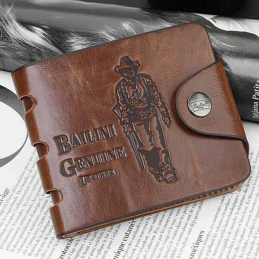 Men's Bifold Leather Wallet ID Credit Slim Card Holder Front Pocket Clutch