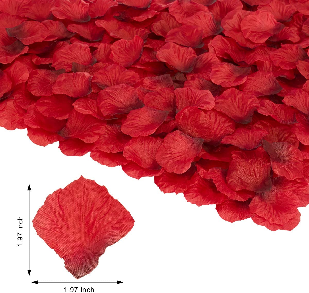 3000 Pcs Dark Red Silk Petals for Wedding, Romantic Night Party Decor Valentine's Day Hotel Home Party Flower Decoration