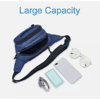 Hot Large Capacity Crossbody Waist Bag with Adjustable Strap for Travel Hiking