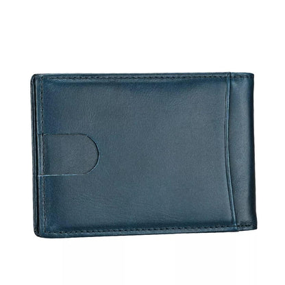 RFID Men's Leather Slim Bifold Money Clip Wallet Front Pocket Credit Card Holder