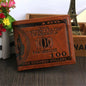 Men's US 100 Dollar Bill Leather ID Window Bifold Card Holder Wallet Purse US