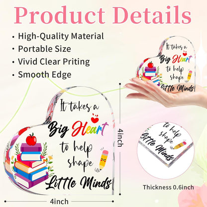 Teacher Appreciation Gift - Water Proof Decoration, Keepsake for Women, Office Classroom Décor, Ideal for Teachers Glossy Signs