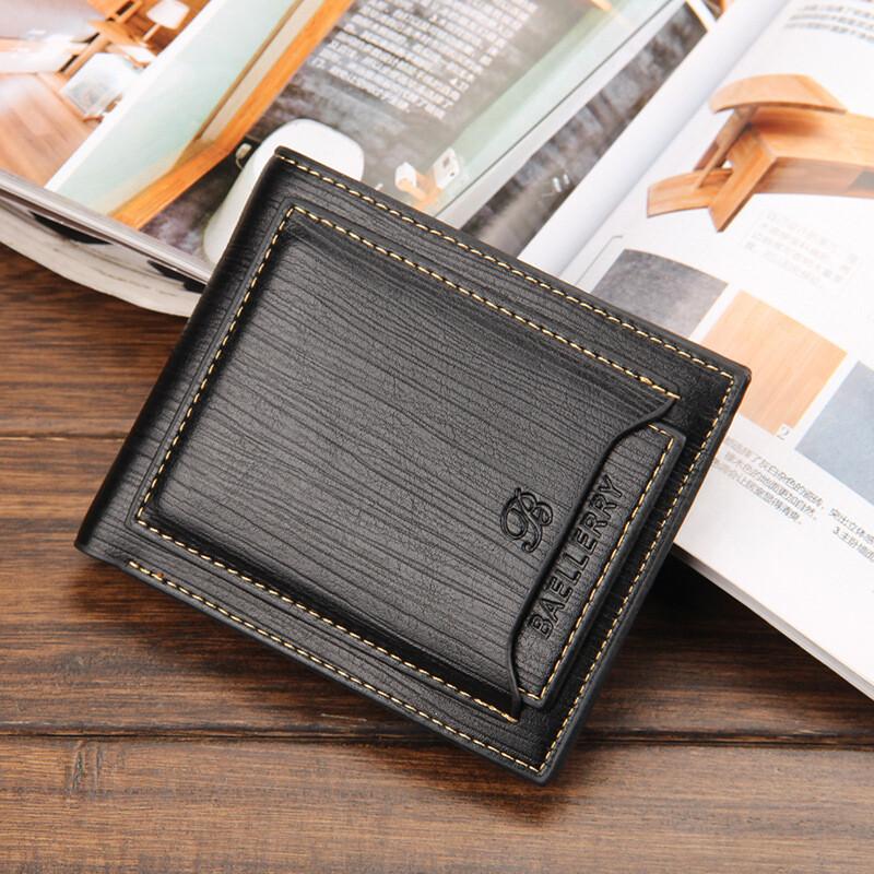 Men's Business Slim Leather Wallets ID Credit Card Holder Billfold Purse Clutch