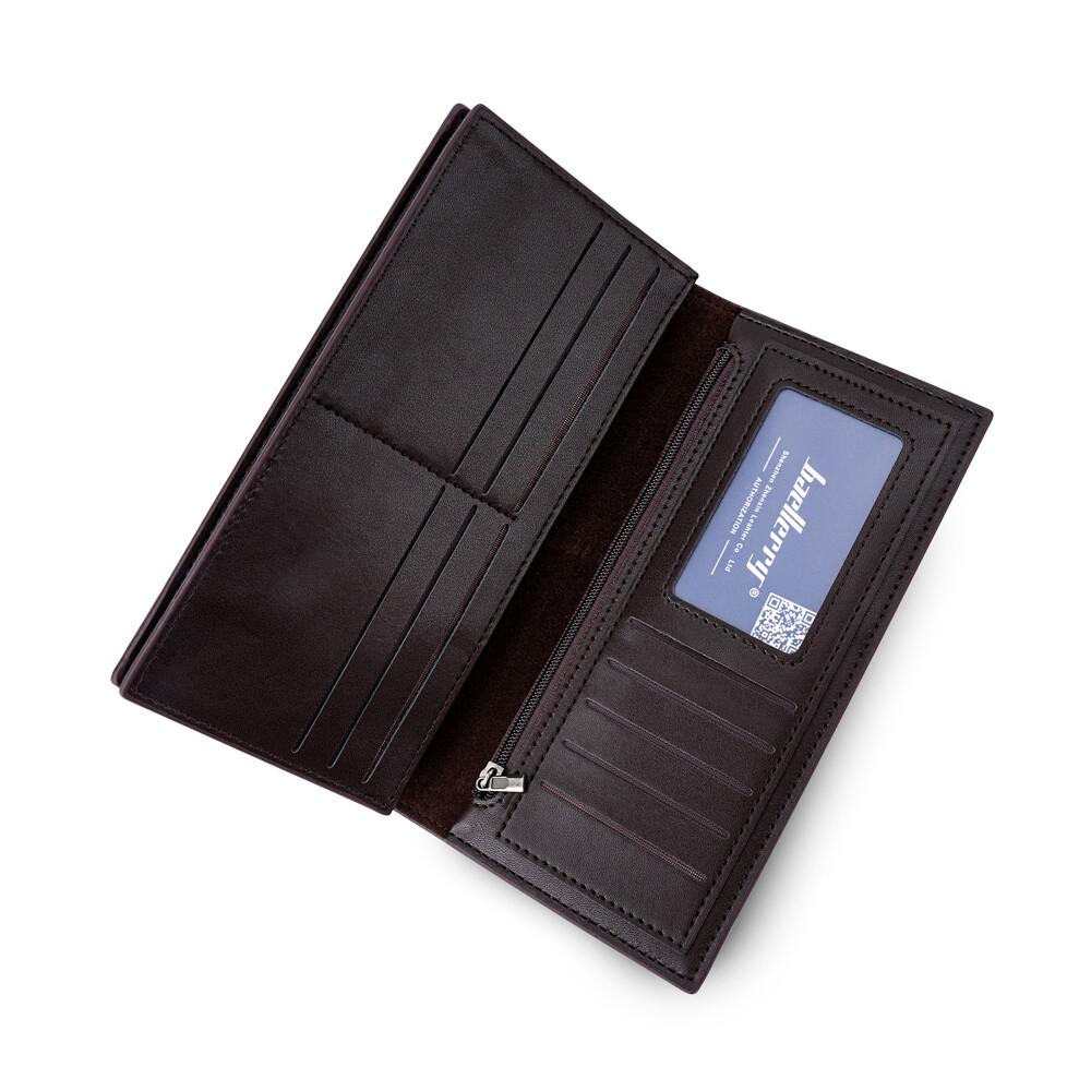 RFID Blocking Men's Bifold Leather Card Holder Purse Suit Long Wallet Checkbook