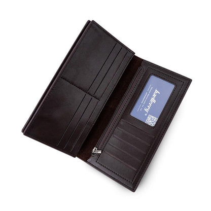 RFID Blocking Men's Bifold Leather Card Holder Purse Suit Long Wallet Checkbook