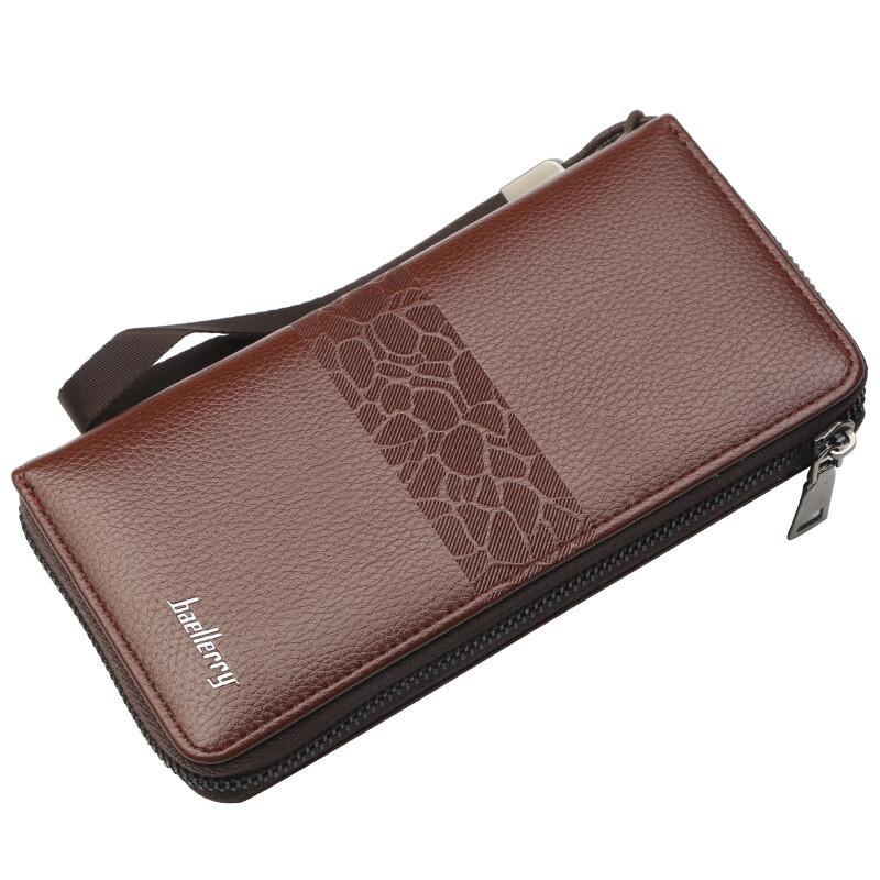 High Capacity Men's Business Clutch Wallet Long Zipper Card Holder Purse Handbag