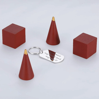 Keychain for Husband Boyfriend From Girlfriend Wife Anniversary Birthday Gifts For Couple Keyring Women Men You Have My Heart Him Her Wedding Valentines Day Gift