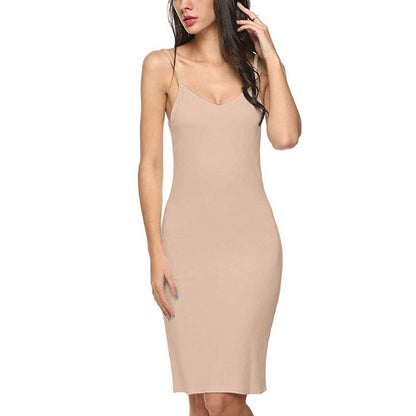 Women  Cotton Long Spaghetti Strap Full Slip Camisole Under Dress Liner Basic Casual Comfort Lace Smooth Womenswear Breathable Fabric Adjustable Everyday Comfortable Lightweight Loungewear