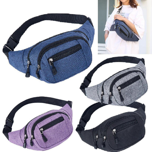 Hot Large Capacity Crossbody Waist Bag with Adjustable Strap for Travel Hiking