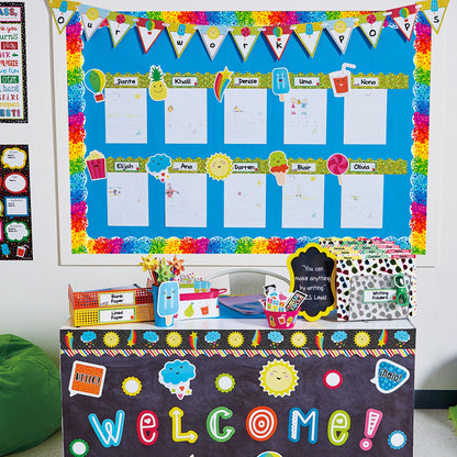 Bulletin Board Border Trim Decorations Confetti Scalloped Rolled Classroom Decoration for School Teacher Classroom Supplies 3Rolls 177ft Set1