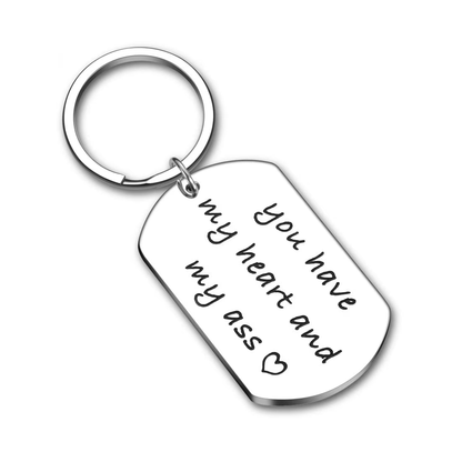 Keychain for Husband Boyfriend From Girlfriend Wife Anniversary Birthday Gifts For Couple Keyring Women Men You Have My Heart Him Her Wedding Valentines Day Gift