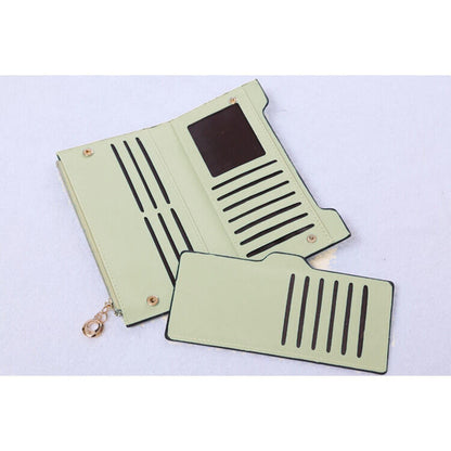 Women Long Leather Thin Wallet Cute Bow Purse Multi ID Credit Card Holder Gift