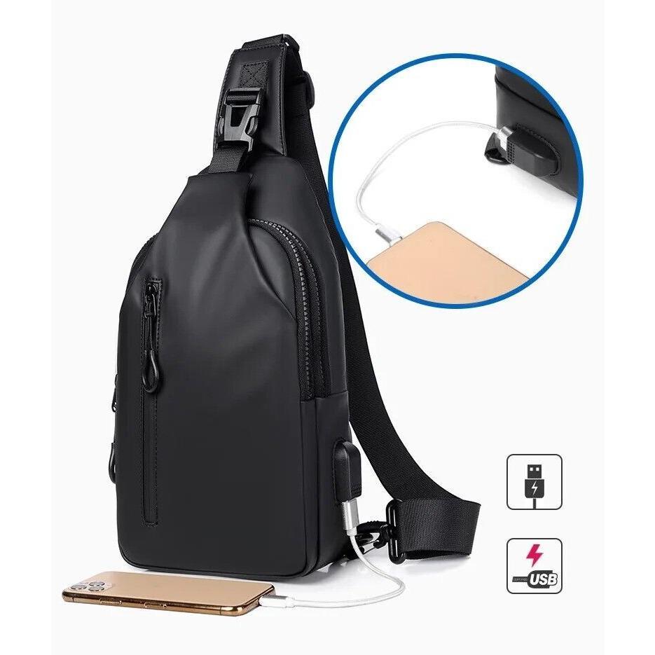 Mens Sling Bag Cross Body Handbag Chest Bag Shoulder Pack Sports Travel Backpack