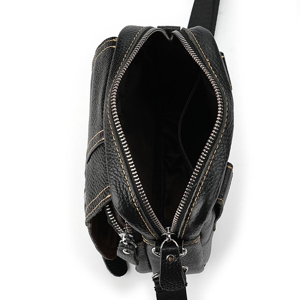 Men's Shoulder Bag, Leather Crossbody Bag,Waist Bag, Mobile Phone Storage Bag
