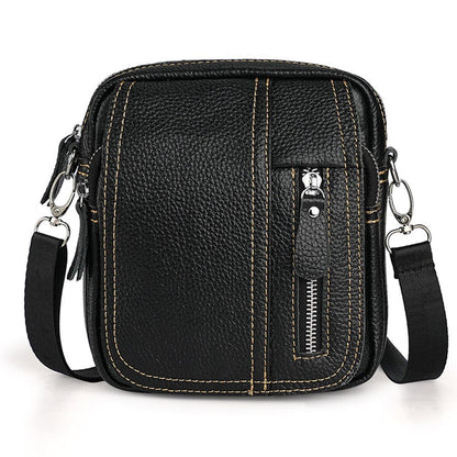 Men's Shoulder Bag, Leather Crossbody Bag,Waist Bag, Mobile Phone Storage Bag