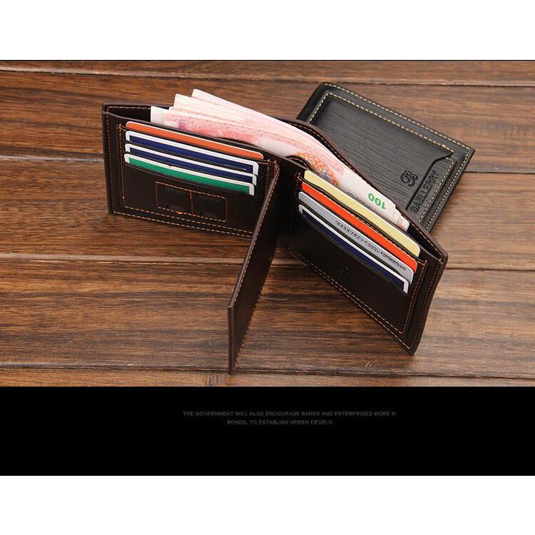 Men's Business Slim Leather Wallets ID Credit Card Holder Billfold Purse Clutch