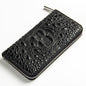 Men Women Crocodile Embossed Clutch Zip Long Wallet Phone Checkbook Organizer
