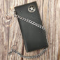 RFID Blocking Western Wallets for Men Biker Wallet with Chain Long Bifold Cowboy Wallet Star