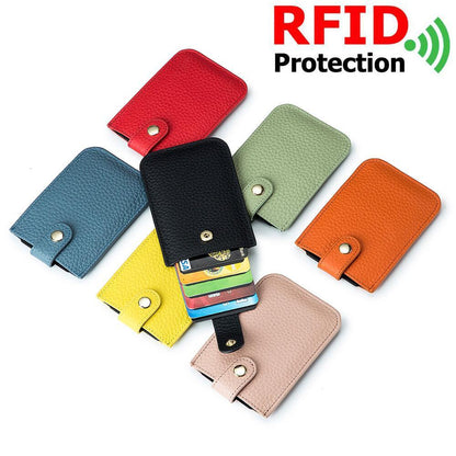 Slim Womens RFID Wallet Card Holder Small Leather Card Wallet Pocket Card Cover