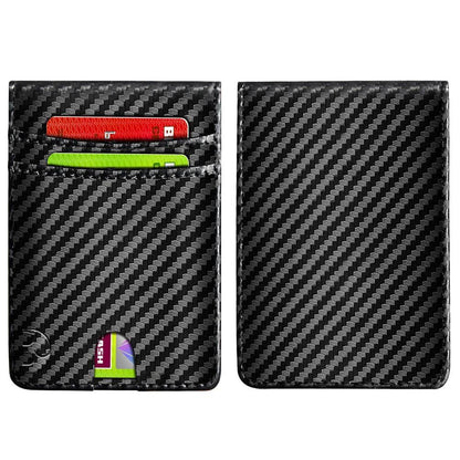 RFID Blocking CARBON FIBER Mens Wallet Purse Slim ID Credit Card Holder Billfold