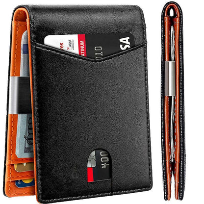 RFID Blocking CARBON FIBER Mens Wallet Purse Slim ID Credit Card Holder Billfold