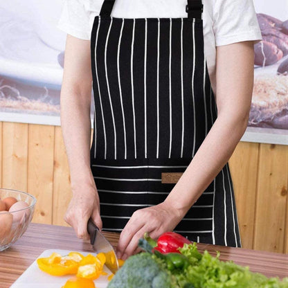 Kitchen Cooking Aprons for Women and Men Adjustable Chef Apron with Pockets 2 PCs Buckle Strap Comfortable