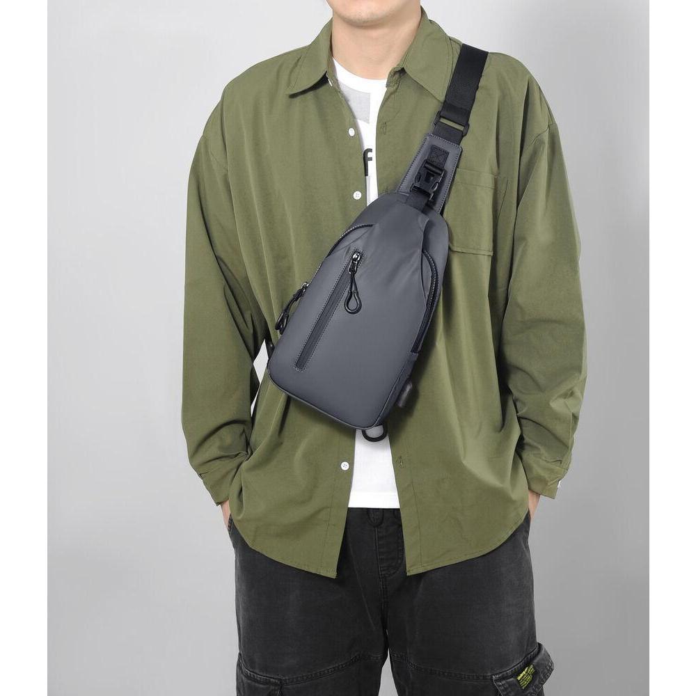 Mens Sling Bag Cross Body Handbag Chest Bag Shoulder Pack Sports Travel Backpack