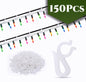 Christmas Light Clips Hooks Gutter Light Hooks Plastic for String Lights Holiday Outdoor Hanging Lights White 150 Pcs