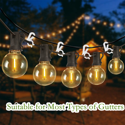 Christmas Light Clips Hooks Gutter Light Hooks Plastic for String Lights Holiday Outdoor Hanging Lights White 150 Pcs